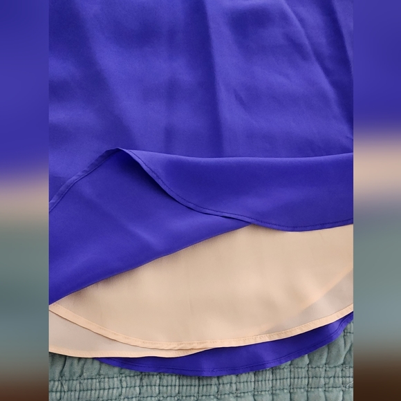 Lavender Brown Blue Silk Tank Top Size Small NWOT - Picture 3 of 6